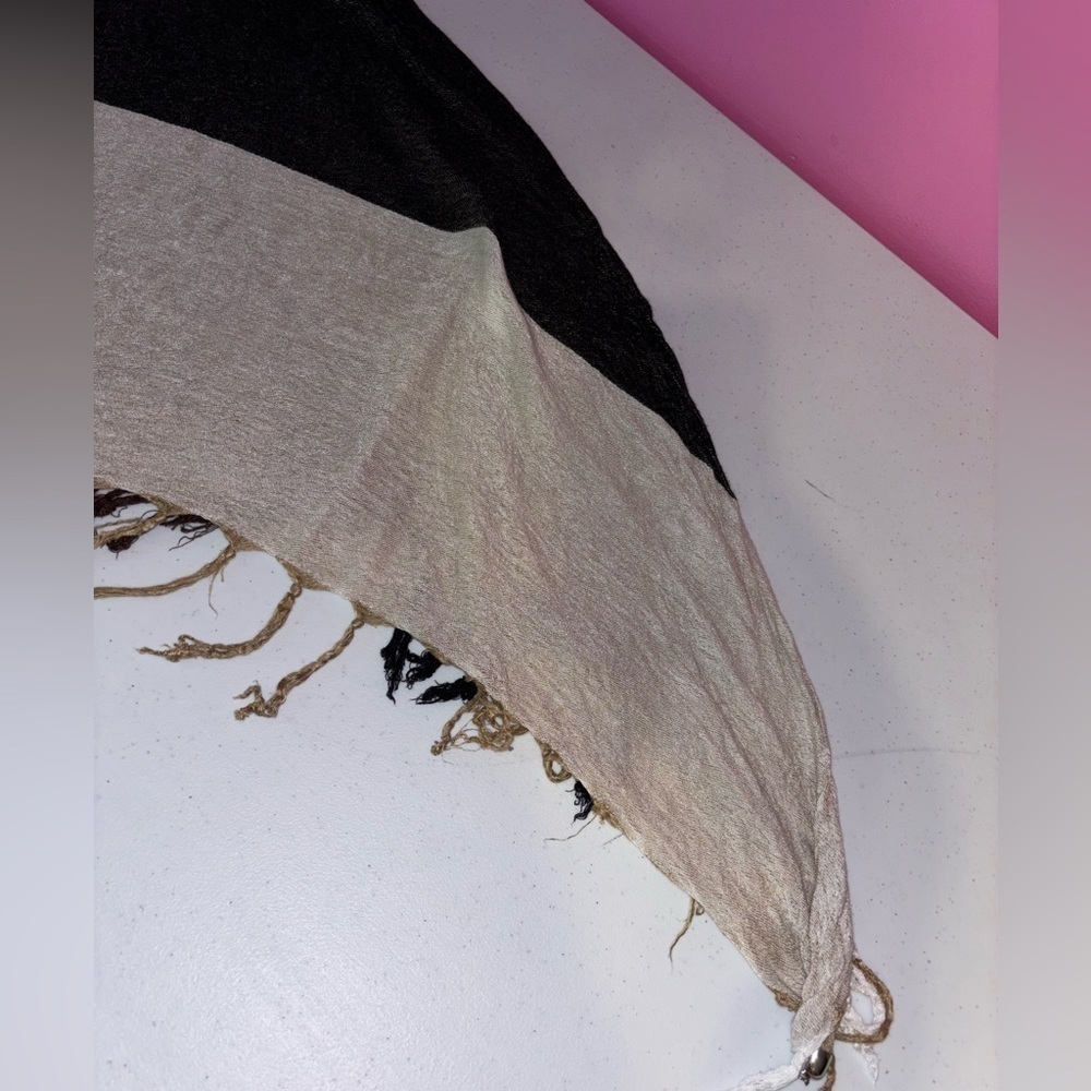 Tri-Color Fringed Shawl - Picture 14 of 14